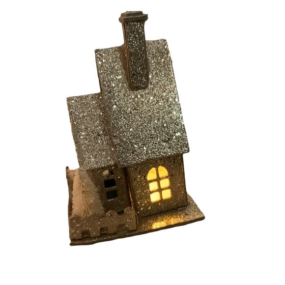 Christmas Village Lighted Cardboard House Battery Operated - Picture 9 of 11